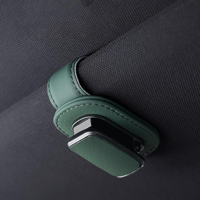 

1pc PU Leather Car Visor Clip - Universal Glasses Holder | Easy Install & Compact Organizer for Auto Storage