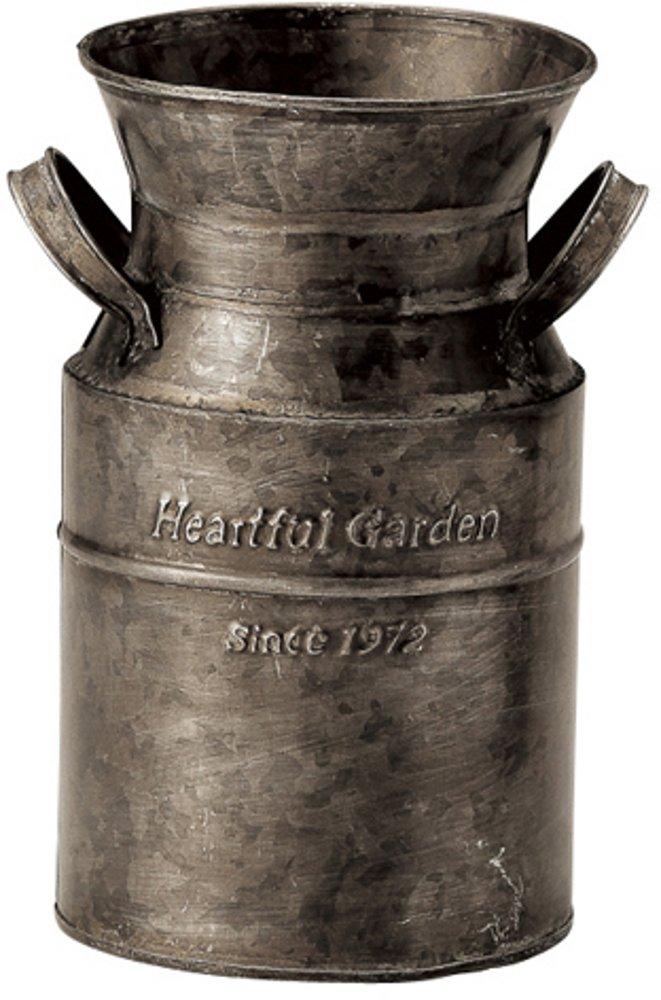

KEI GREEN HOUSE Heartful Garden Овальная корзина Антикварный жестяной горшок 12×21см 3082 чёрный