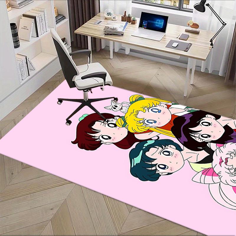 Sailor Moon Charming Anime Characters Chair Mat - Cute Cartoon Decor for Home Office, Living Room, Bedroom Gift Idea.1258a