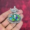 Fiesta Kingman Türkis Anhänger, 925 Massiv Sterlingsilber Edelsteinschmuck, Handgefertigter Anhänger, Für Hochzeitsgeschenk