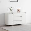 White Sideboard with Drawers 120 x 41 x 75 cm Engineered Wood