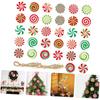 16 ks / sada Cartoon Xmas Tree Candy Přívěsek Barevný vánoční večírek Dekor Home