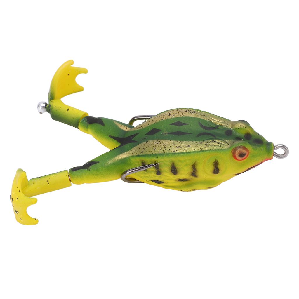 Przynęta Żaba Miękki Silikon Sztuczna Przynęta Żaba Grzmotu Przynęty Wędkarskie z Podwójnymi Śmigłami Złota