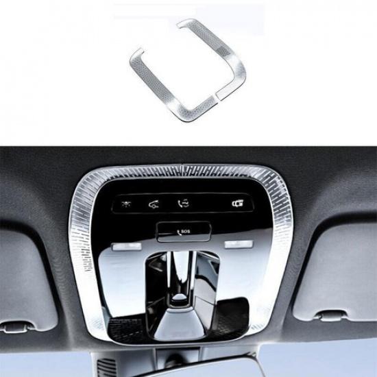 Fit For Benz EQE EQS - Silver Steel Front Reading Light Cover Trim 2PCS