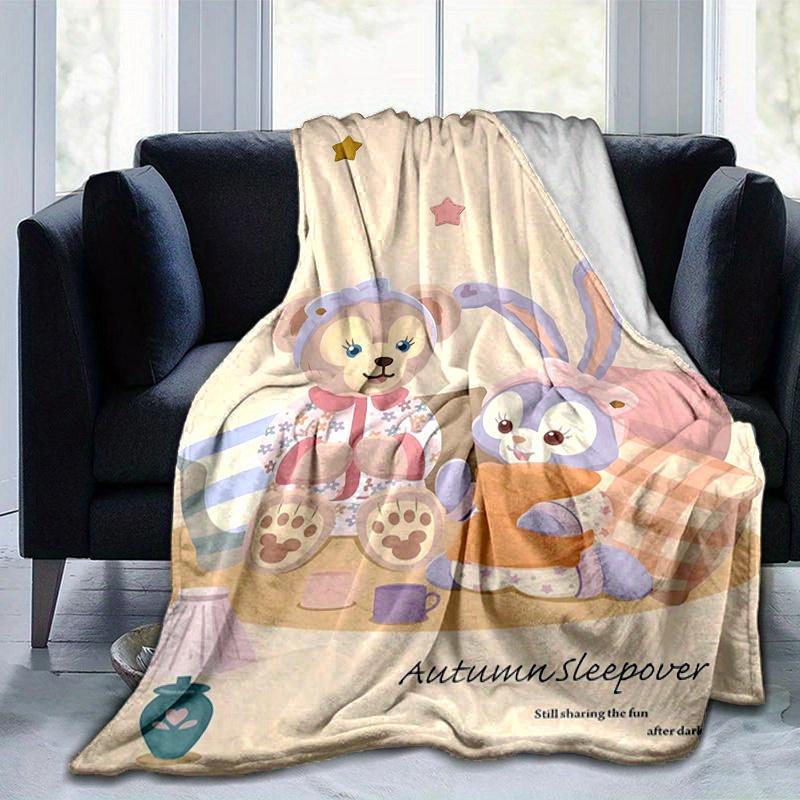 1pc, Duffy and Friends (10) Home Decor Flannel Blanket, Perfect Gift for Bedroom, Living Room, Travel, Camping, Car, Beach, Office Nap, Ideal Sofa Thr