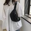 Half Moon Bag Solid Color Chest Bag Crossbody Bag Crossbody Waist Pack Cool Banana Bag  Outdoor