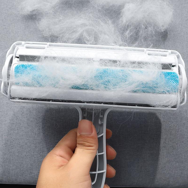 Reusable Plastic Pet Hair Remover Roller Dog Cat Hair Cleaning Brush Removing Self-Cleaning Lint Sofa Clothes Convenient Clean