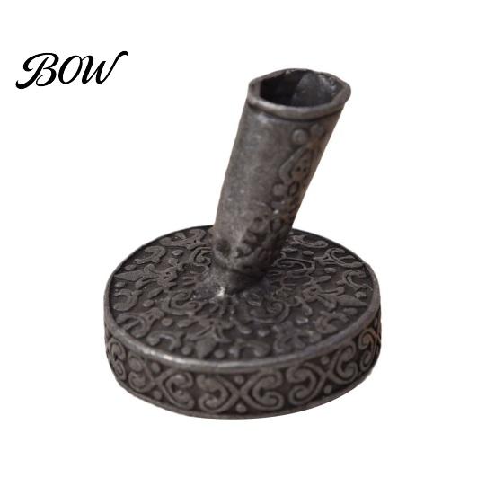 Pen Holder for Desk Vintage Round Holder, Durable Metal Exquisite Carved Desktop Ornament, Office Stationery Dip Pens And Quill Supply, Calligraphy