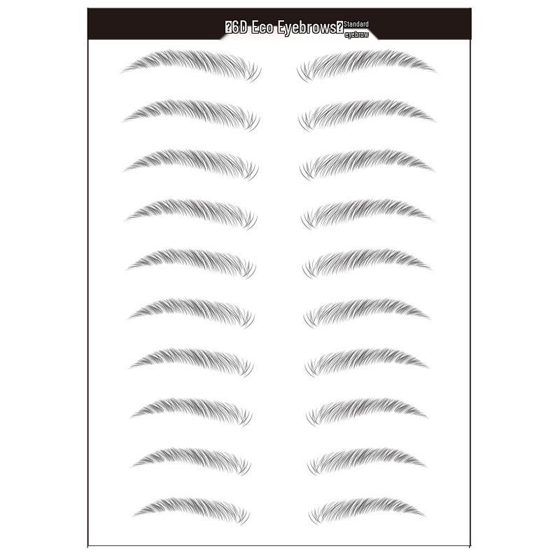 Zhengxiang 2025 Waterproof 6D Eyebrow Stickers - Realistic, Easy Makeup for a European, American, and Korean Style.