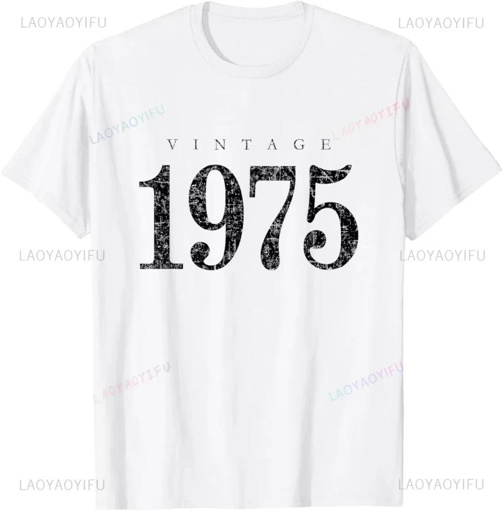 50th Birthday Gifts Men Women 50 Years Old Vintage 1975 Party T-Shirt Women Men Clothing Streetwear Graphic T Shirts Tops