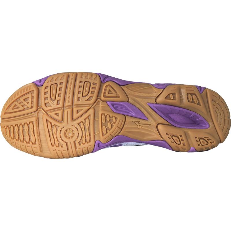 Mizuno Sky Blaster Antypoślizgowe Amortyzujące Buty Treningowe Niskie Trampki Unisex Biało-Fioletowe 71GA234642