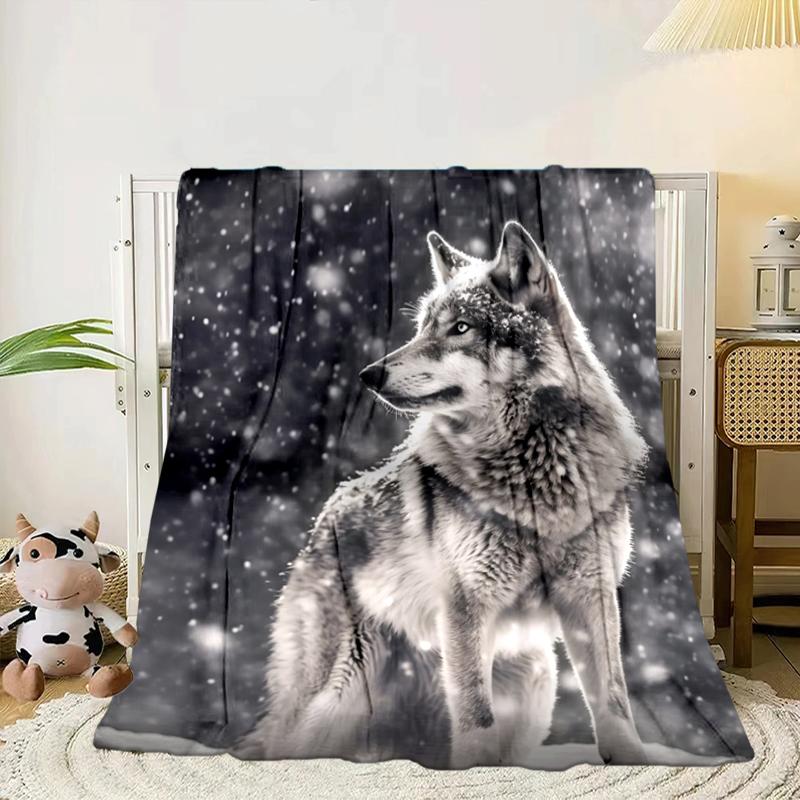 Wolf In The Garden Blanket Flannel Blanket Throw Blanket Sofa Cover Blanket Soft Premium Blanket Picnic Blanket Tv Blanket Gifts