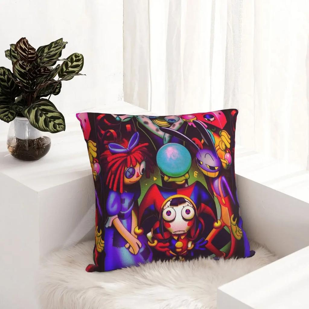 The Amazing Digital Circus Series Pillow Cases Cushion Cover Awesome Decor Throw Pillow Case Cover for Home