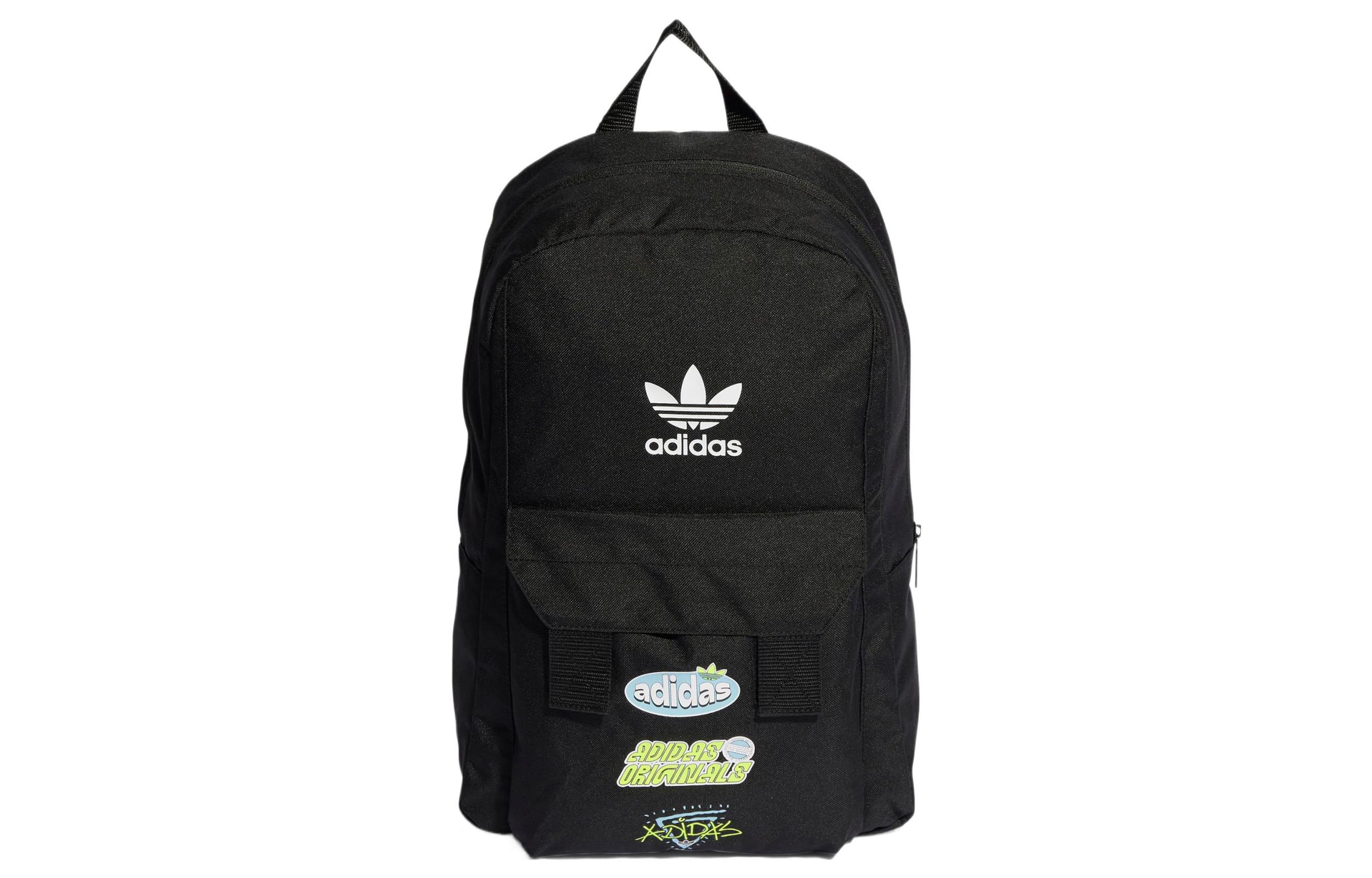 Adidas Originals Trefoil Recycled Polyester Plain Weave Fabric Backpack Regular Men s Black II3369