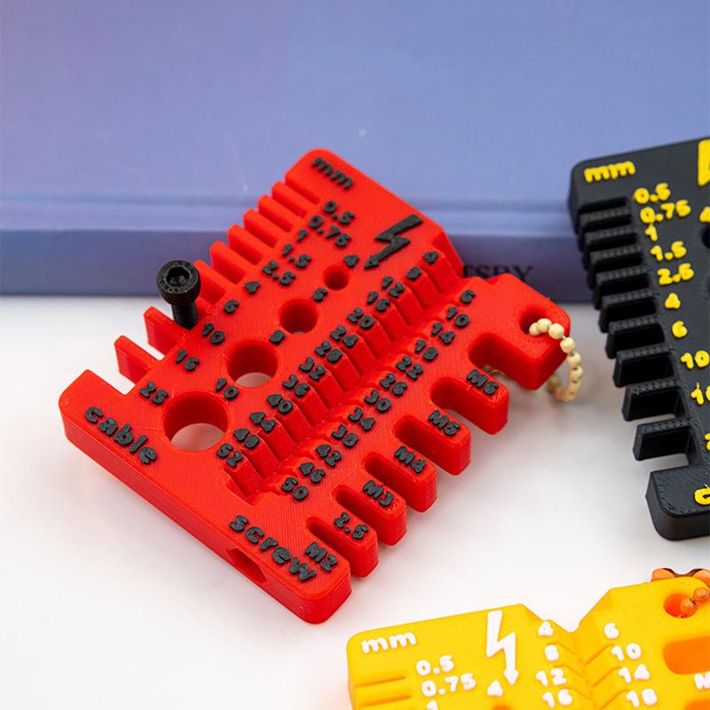 Tragbarer Gewindeprüfer für Muttern und Bohrer 3D-gedrucktes Drahtschrauben-Messwerkzeug Schraubenbohrerlehre für Muttern, Bolzen, Gewinde