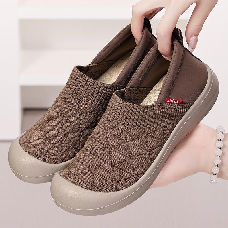 Damesidige sommernye enkle sko, komfortable flate sko, sko med myk såle for kvinner