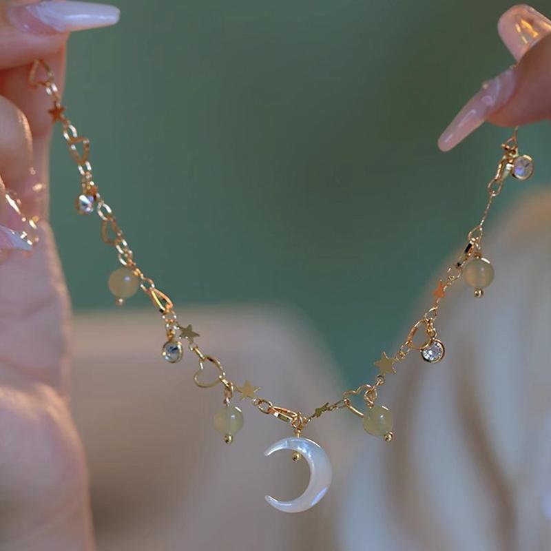 

Браслет Полумесяц Браслет из Имитации Жемчуга Женский Браслет Любовь Литературный Стиль Полый Браслет Ювелирное Изделие Подарок Лучшей Подруге