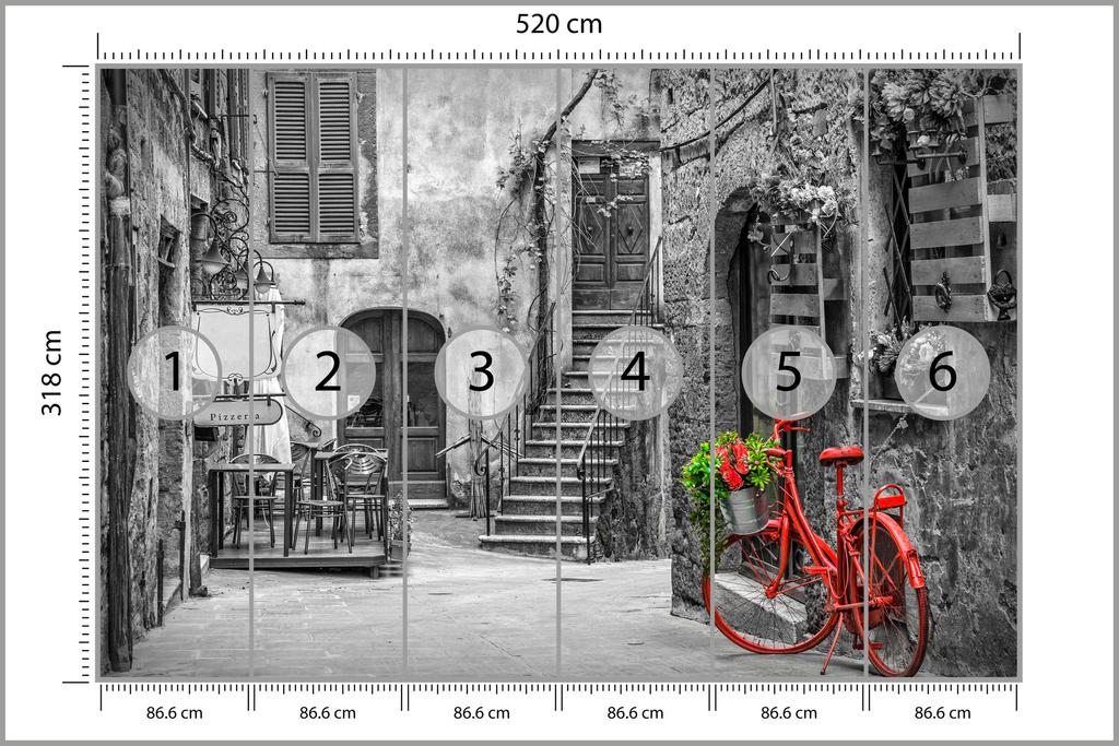 Photomural Italian Avenue Smooth Vinyl 520x318