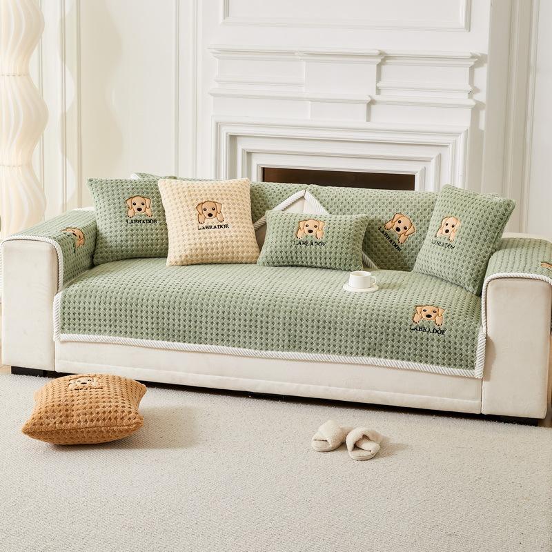 Simple Modern Sofa Cushion  New Non-Slip Sofa Cover Thickened Plush Autumn And Winter  Sofa Cover