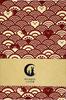 Large Goshuincho Stamp Accordion 12 24 Pages 24 48 Pages [Wave Cat] (Temple Book), Type, Columns, (single-sided) / Columns, (double-sided) (Red)