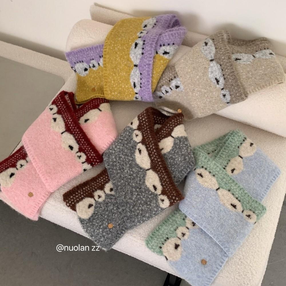 Atmosphere Cute Lamb Knitted Scarf Women's Autumn and Winter Atmosphere Warm Year of the Sheep Scarf