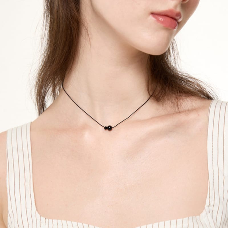 

L’OMBRILLANT Red and Black Surgical Necklace red_FREE