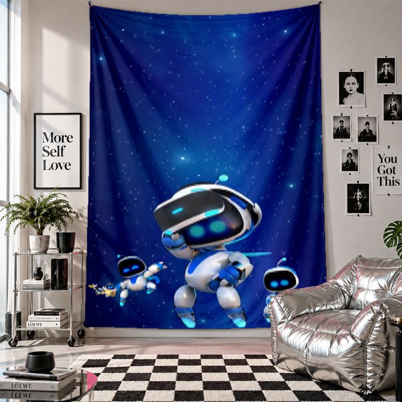 Wall TapestryAstro Bot Art Hanging Cloth Decorative Background Cover for Room Decoration
