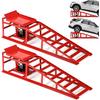 2-Piece Hydraulic Car Ramps, 5T Capacity, Adjustable Height for Home Garage Vehicle Repair and Oil Changes