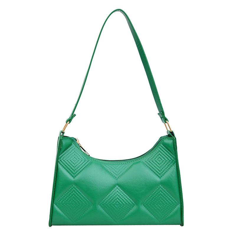 

Сумки Женская мода Маленькие квадратные сумки Нишевые сумки через плечо с наплечной оболочкой Тренд Универсальные маленькие квадратные сумки подмышкой Тренд зелёный
