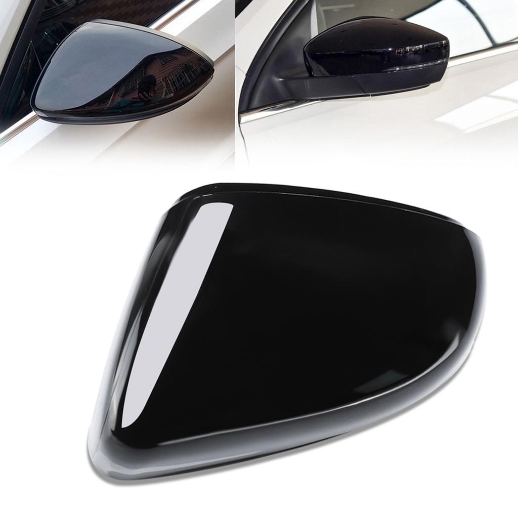 Black Car Left Rearview Mirror Housing Shell Cover Gloss Black Decor Cap