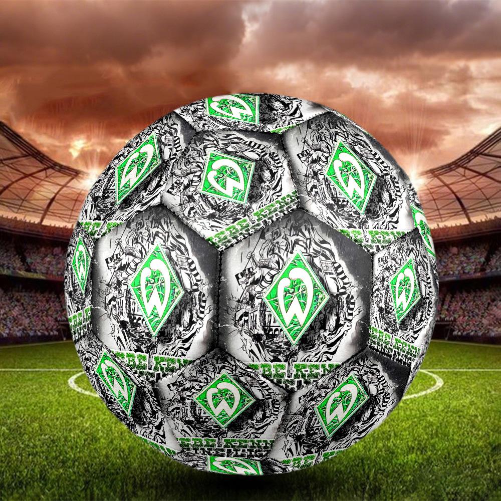 SV Werder Bremen Indoor Soccer Ball Size 5 Colorful All Ages Machine Stitched PVC Competition Ready Durable High-Bounce