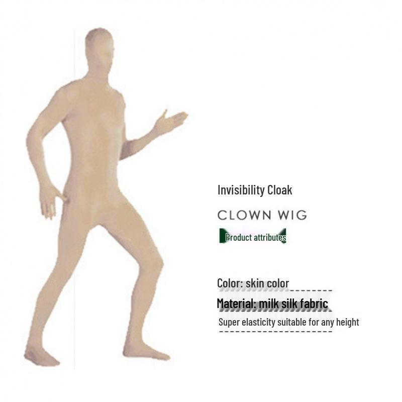 Herren Schwarzer Ninja Cosplay Anzug - Erwachsener Halloween Unsichtbarkeits-Jumpsuit für Bühnenauftritte.