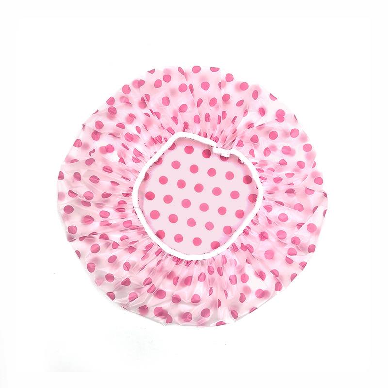 

Thickened shower cap female waterproof bath household printed adult bath cap anti-fume hat PEVA enlarged shower cap