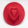 New love top suede top hat hemmed jazz hat wide brim fashion light board peach heart hat