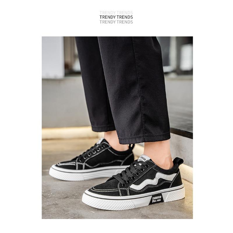 Men Breathable Anti Slip Canvas Casual Sports Low Top Sneakers