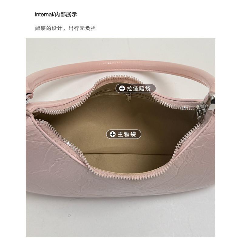 IELGY Retro Crescent Bag Spring Summer Dumpling Bag Commuter Shoulder Crossbody