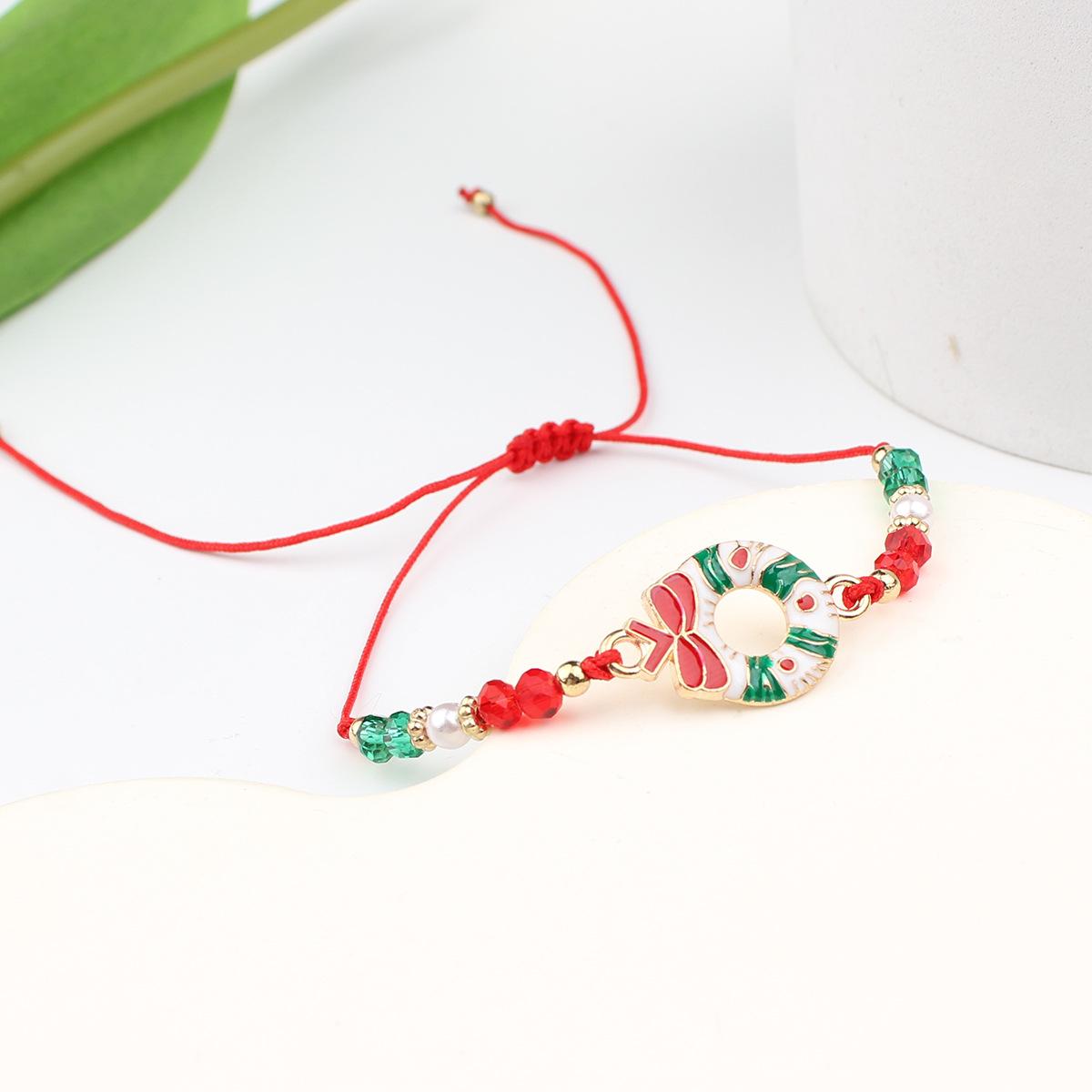 

Vintage Christmas Adjustable Charm Bracelet красный