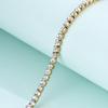 Adjustable Titanium Double Buckle Zircon Bracelet – Stainless Steel Simple Tennis Chain Fashion Accessory