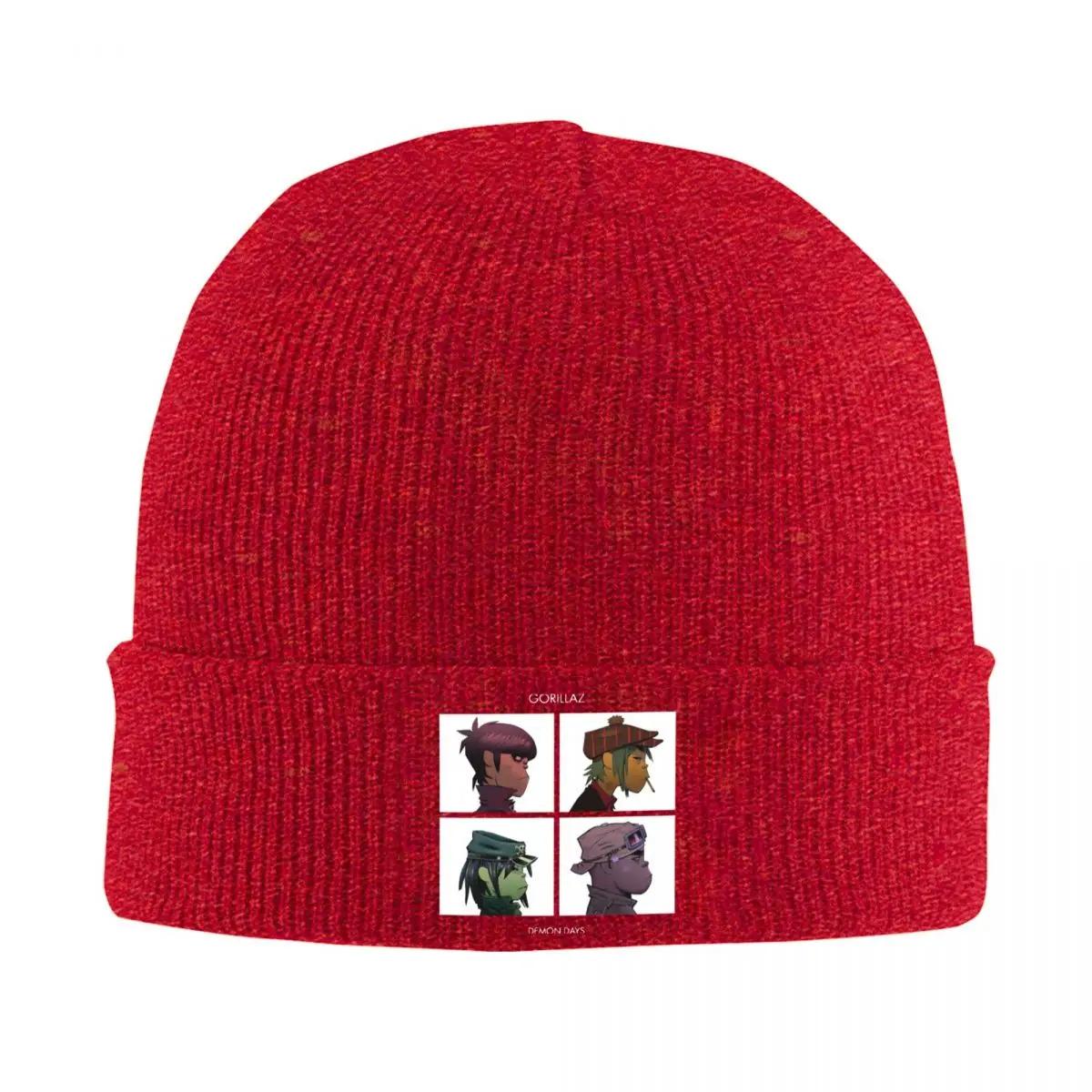 

Music Ban Gorillaz Demon Days Knitted Hat Beanies Winter Hat Warm Unisex New Cap for Men Women One Size