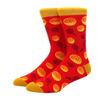 1 Pair Men's Fun Hip Hop Skateboard Beer Happy Art Print Mid Socks, EU38-46