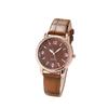 Women's Crocodile Pattern Leather Quartz Watch with Inner Shadow Numerals