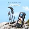 1/2Pcs Curved Glass Screen Protector for Insta360 X5 + Magnetic Frame Cage With Cold Shoe Mount for Insta 360 X5 Accessories