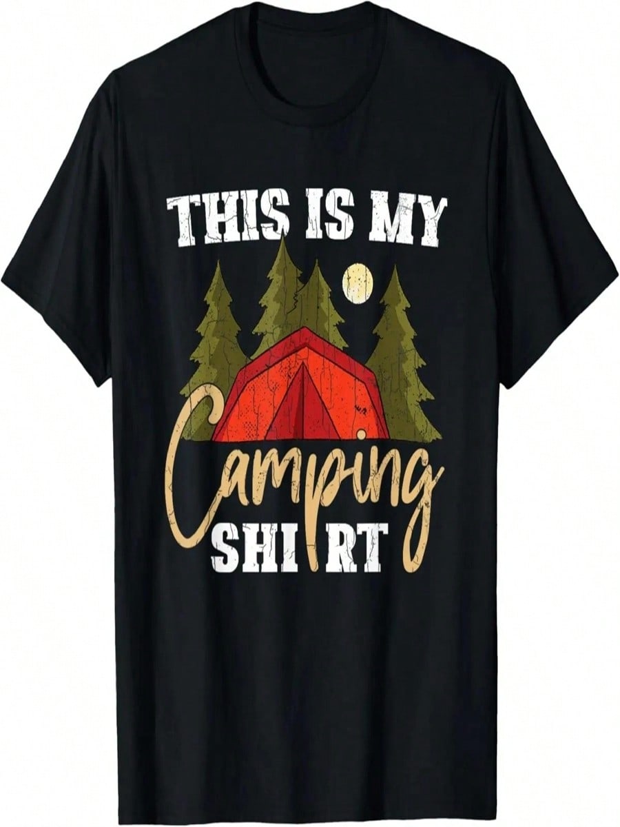 This Is My Camping Funny Camper Camp Trip Lover Graphic T-Shirt S разноцветный
