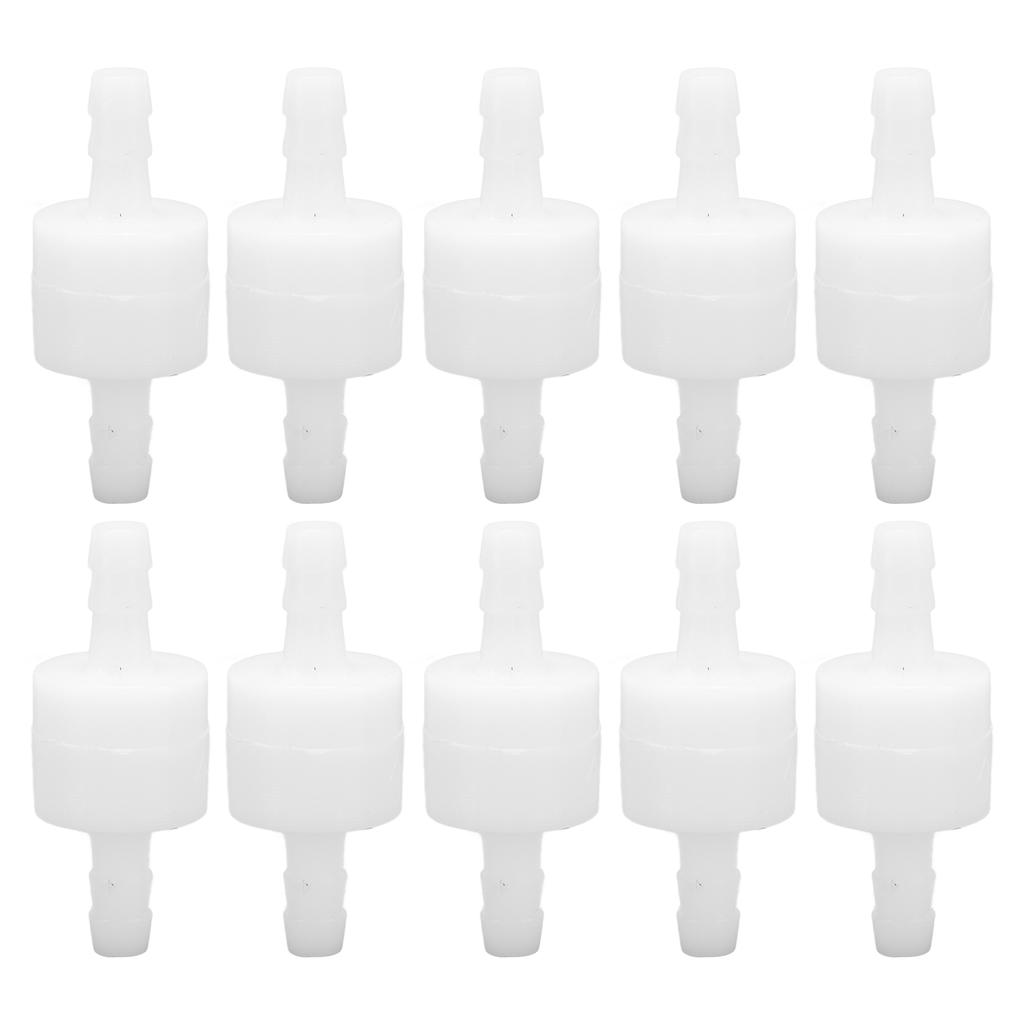 10 Stück Rückschlagventil PE Einweg Aquarium Luftpumpe Rückschlagventil für Chemische Industrie 6mm Weiß