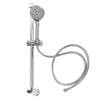 Shower Rail Set Handheld Shower Head Adjustable Slide Bar with 150cm/59.06in Shower Hose G1/2 for