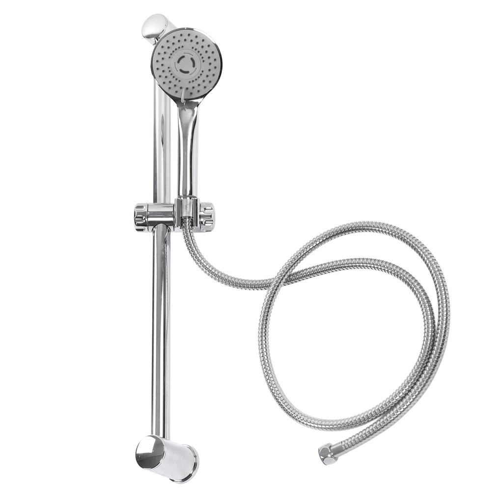 Shower Rail Set Handheld Shower Head Adjustable Slide Bar with 150cm/59.06in Shower Hose G1/2 for