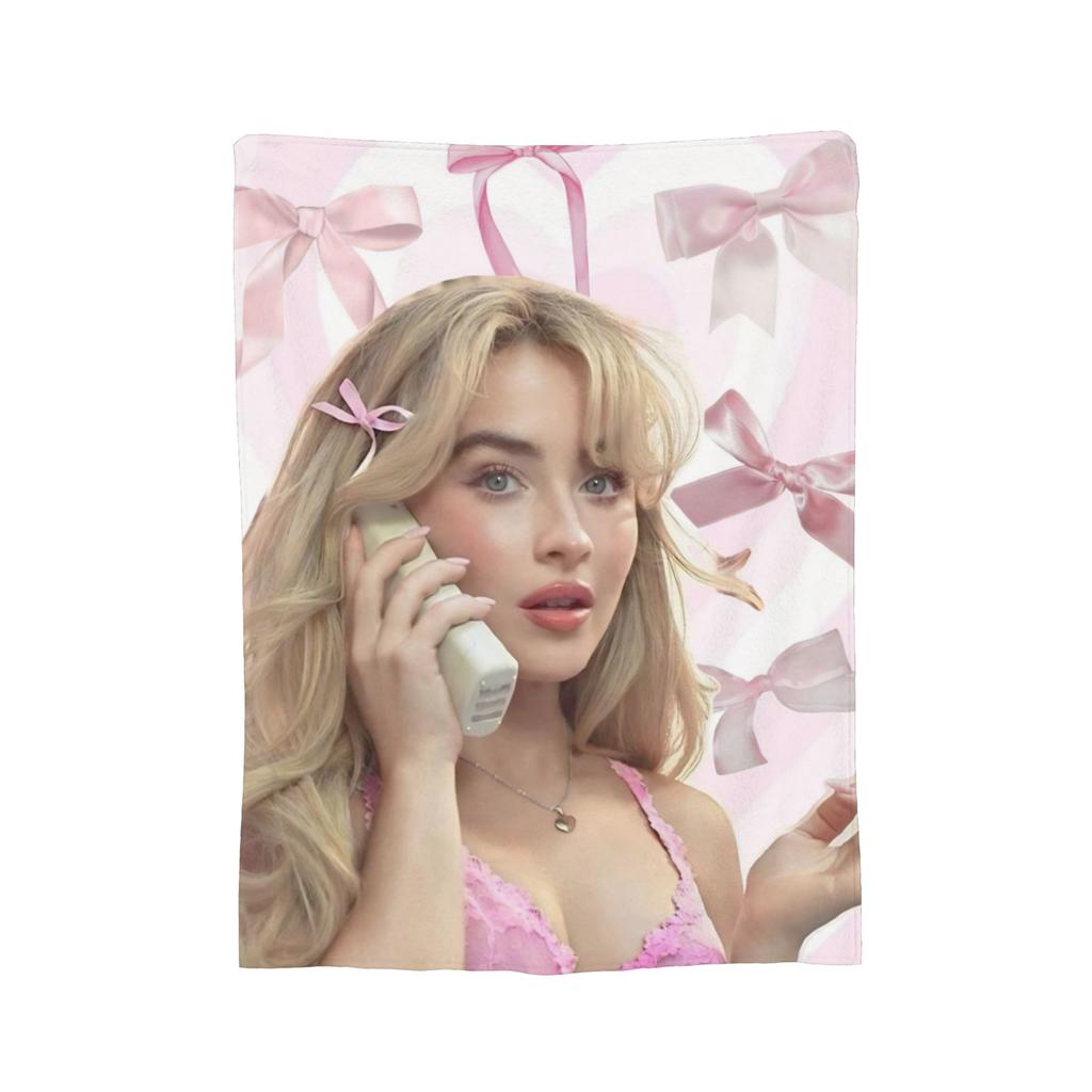 Sabrina Carpenter Blankets Fleece Autumn/Winter   Multifunction Lightweight Thin Throw Blanket for Bed Outdoor Bedspreads