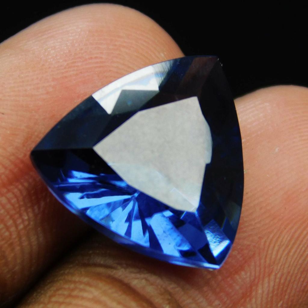 Natural Blue Tanzanite Loose Gemstone 9.12 Trillion Cut for Jewelry Making and Gem Collections