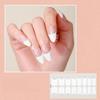 16Pcspack French Nail Art Stickers Black White Solid Color Minimalist Nail Polish Film Party Daily Nail Decoration Stickers