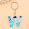 Ciondolo Acrilico con Stampa Oceano Blu con 26 Lettere Inglesi - Ornamento da Appendere alla Moda